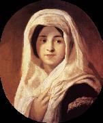 Portrait of a Woman with Veil, Brocky, Karoly